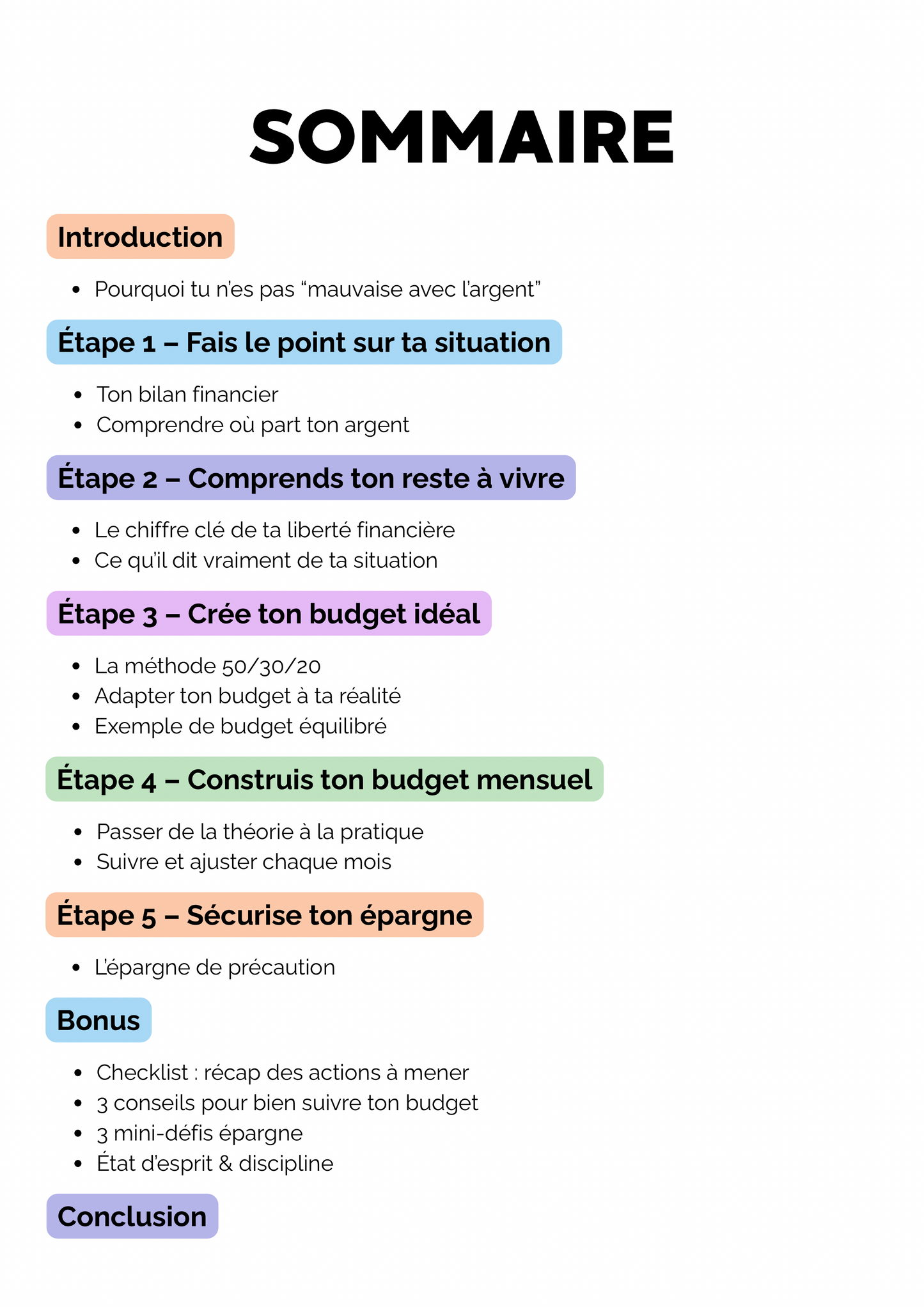 Reprends le contrôle de ton budget
